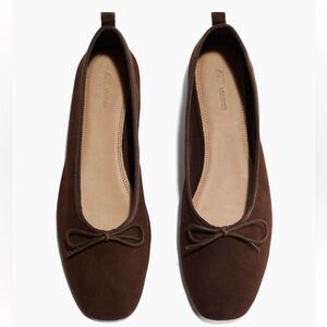 H&M brown leather flats